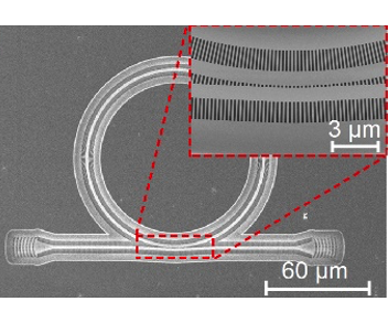 悬空纳米薄膜硅基波导微环谐振腔