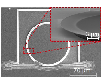 Suspended nanomembrane silicon (SNS) waveguide micro-disk resonator 