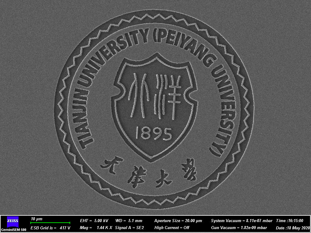 采用CMOS技术制作的天津大学校徽